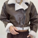 chiodo con pelliccia coffee